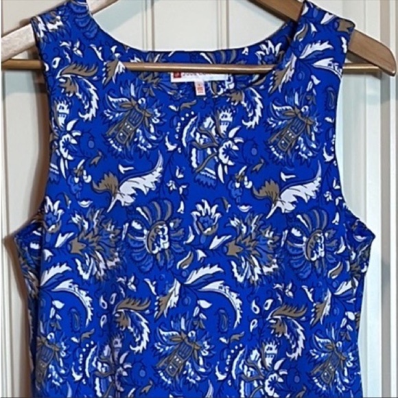 Jude Connally Dress Batik Floral Print Catalina
Sleeveless Blue Sz L - Picture 5 of 5
